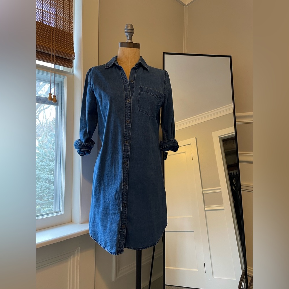 Abercrombie denim shirt dress size XS